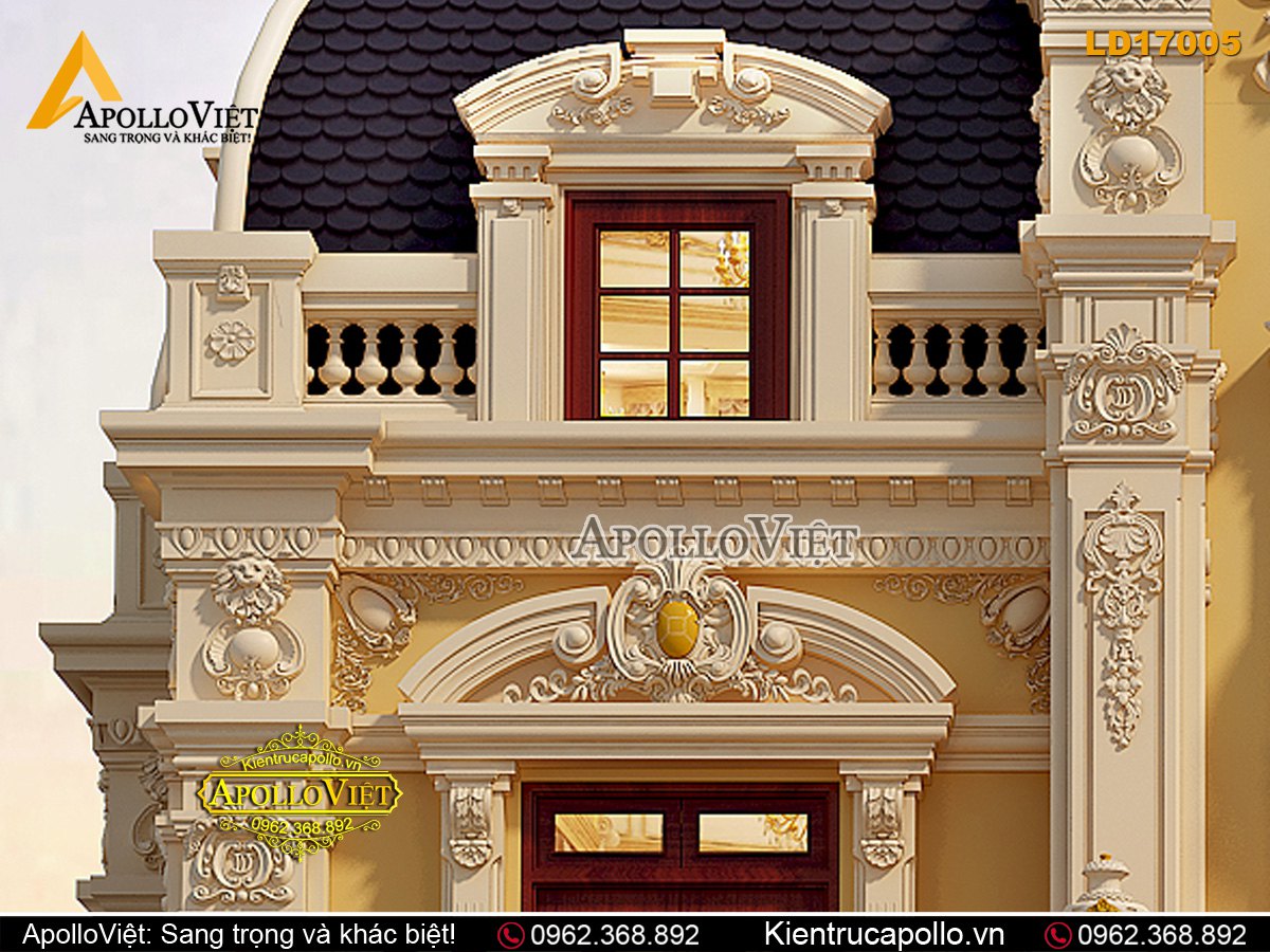 Biệt thự 2 tầng tân cổ điển tinh tế trong từng chi tiết LD17005